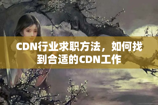 CDN行業(yè)求職方法，如何找到合適的CDN工作