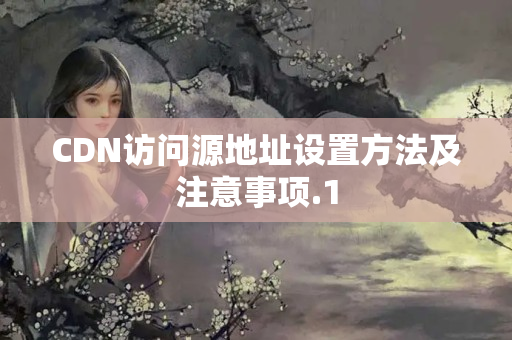 CDN訪問源地址設(shè)置方法及注意事項(xiàng)