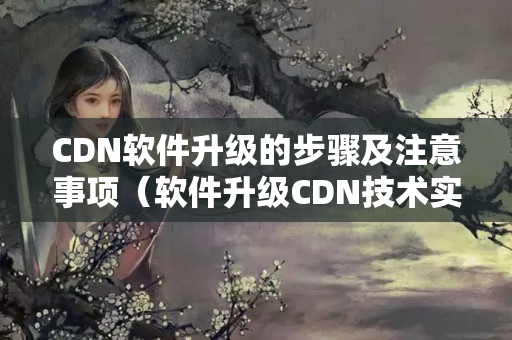 CDN軟件升級的步驟及注意事項（軟件升級CDN技術實施方法）