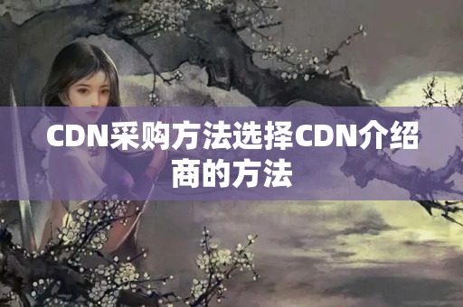 CDN采購方法選擇CDN介紹商的方法