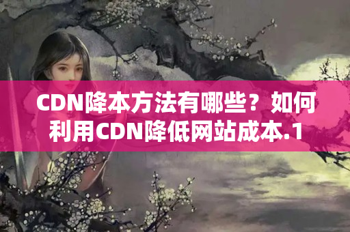 CDN降本方法有哪些？如何利用CDN降低網站成本