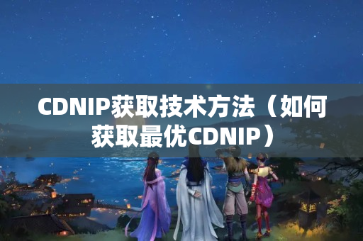 CDNIP獲取技術(shù)方法（如何獲取最優(yōu)CDNIP）