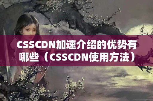 CSSCDN加速介紹的優(yōu)勢(shì)有哪些（CSSCDN使用方法）