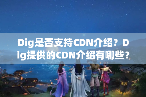 Dig是否支持CDN介紹？Dig提供的CDN介紹有哪些？