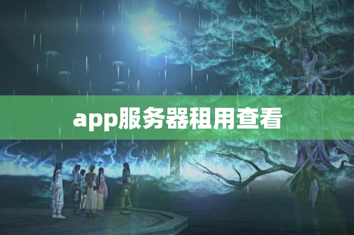 app服務器租用查看