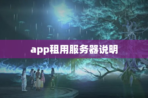 app租用服務器說明