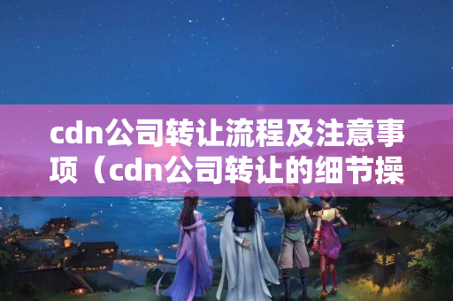 cdn公司轉(zhuǎn)讓流程及注意事項（cdn公司轉(zhuǎn)讓的細(xì)節(jié)操作）