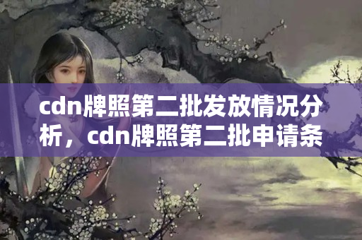 cdn牌照第二批發(fā)放情況分析，cdn牌照第二批申請條件詳解