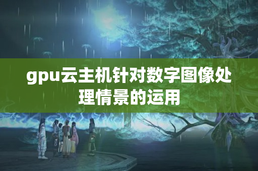 gpu云主機針對數(shù)字圖像處理情景的運用