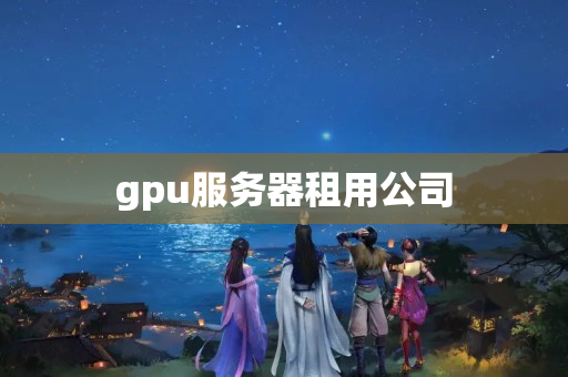 gpu服務(wù)器租用公司