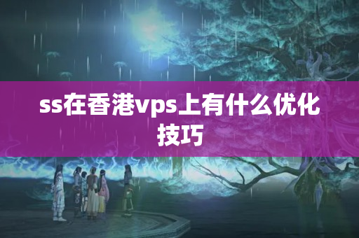 ss在香港vps上有什么優(yōu)化技巧